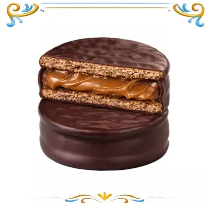 Relleno de Lotus y cubierto con chocolate